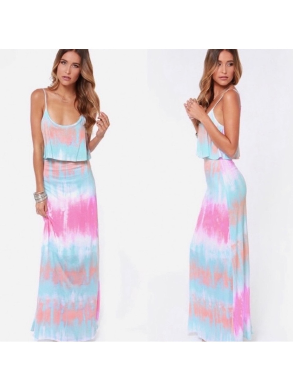 Vestique Women's Tie Dye Maxi Dress Size Medium